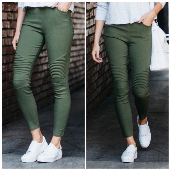 CLEARANCE ‼️5⭐️OLIVE MOTO - PANTS - Picture 2 of 6